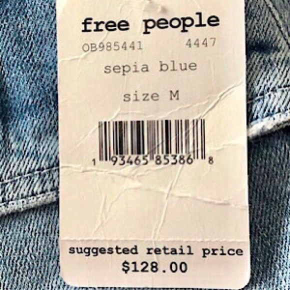 “NEW” Free People Distressed City Slouch Tapered Jean - Picture 4 of 8